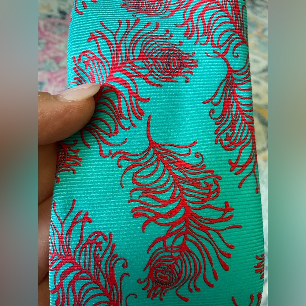 Lilly Pulitzer- Men’s Silk Tie, Aqua, EUC **Vintage**